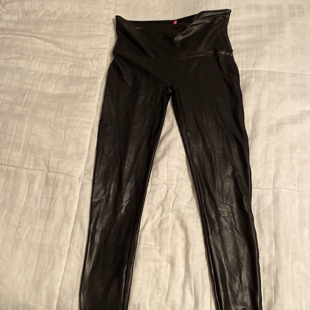 Spanx leather leggings 